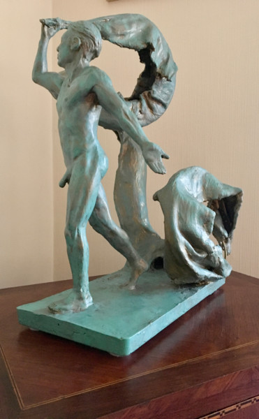 Sculptuur getiteld "Homme en marche et…" door Olivier Rose, Origineel Kunstwerk, Gips