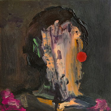 Pintura intitulada "Her Face is Gone -…" por Olkosi, Obras de arte originais, Óleo Montado em Cartão