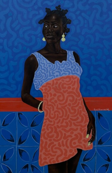 「Self love 2」というタイトルの絵画 Oluwafemi Akanmuによって, オリジナルのアートワーク, アクリル