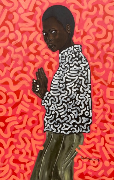 Peinture intitulée "Self love 4" par Oluwafemi Akanmu, Œuvre d'art originale, Acrylique