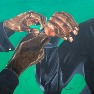Schilderij getiteld "Thee helper" door Oluwapelumi Olaosun, Origineel Kunstwerk, Acryl