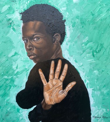Pittura intitolato "Hold my peace" da Oluwapelumi Olaosun, Opera d'arte originale, Acrilico