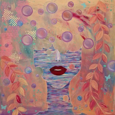 Pittura intitolato "Bubbles. Surreal wo…" da Olya Enina, Opera d'arte originale, Olio Montato su Telaio per barella in legno