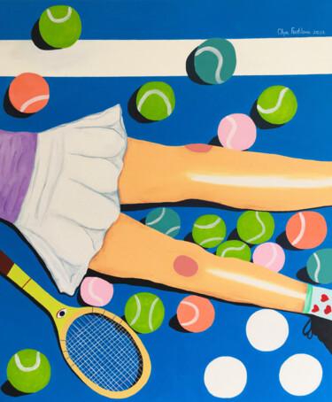 Pintura titulada "Tennis player" por Olya Feofilova, Obra de arte original, Acrílico