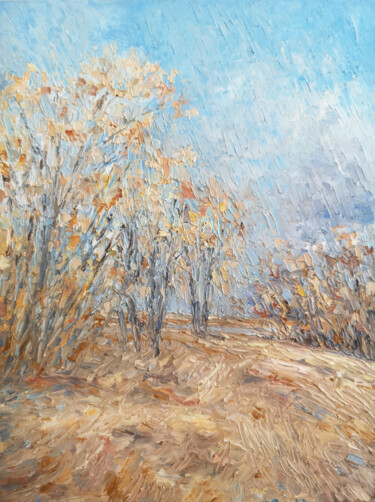Peinture intitulée "Autumn landscape" par Olya Grigorevykh, Œuvre d'art originale, Huile