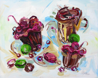 Картина под названием "Sweets" - Olya Kartavaya, Подлинное произведение искусства, Масло