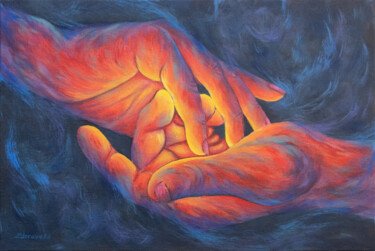 Painting titled "Your warmth" by Olya Zdorovets, Original Artwork, Acrylic