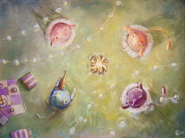 Pintura titulada "Summer dance" por Olya Yatsenko, Obra de arte original, Oleo