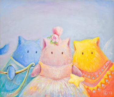 Pintura titulada "Three Muses. Poohna…" por Olya Yatsenko, Obra de arte original, Oleo