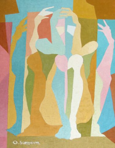Peinture intitulée "Tribulaciones" par Omar Sorriente, Œuvre d'art originale, Huile Monté sur Carton