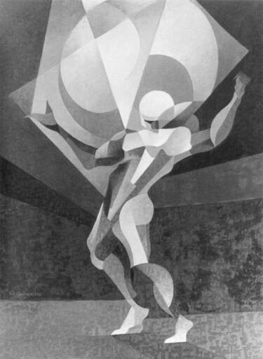 Incisioni, stampe intitolato "El Atleta II" da Omar Sorriente, Opera d'arte originale, Stampa digitale