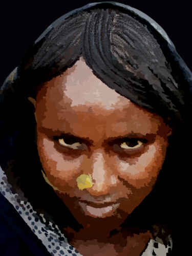 Arts numériques intitulée "African beauty" par Omi Sid, Œuvre d'art originale, Photo montage