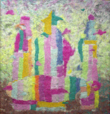 Textile Art titled "A blessing" by Onalbek Aiin, Original Artwork, Tapestry