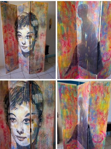 Malarstwo zatytułowany „Audrey Hepburn” autorstwa Ophélie Bonheme, Oryginalna praca, Akryl