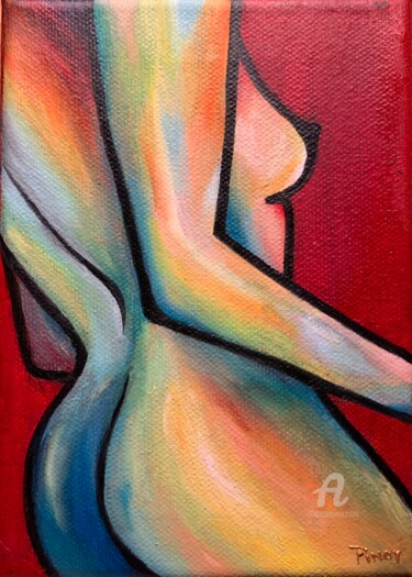 Painting titled "La donna" by Opinoy, Original Artwork, Oil