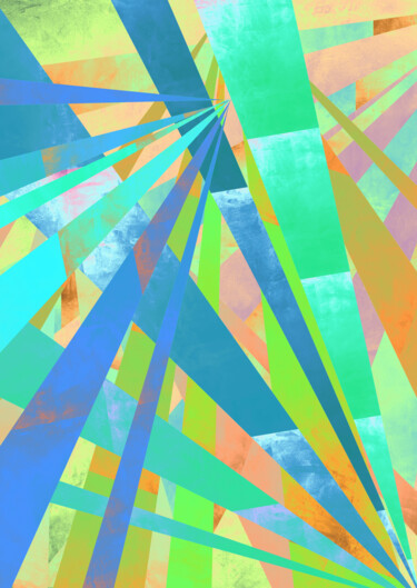 Arts numériques intitulée "Sol Rays 28-12" par Orange Calcite, Œuvre d'art originale, Peinture numérique