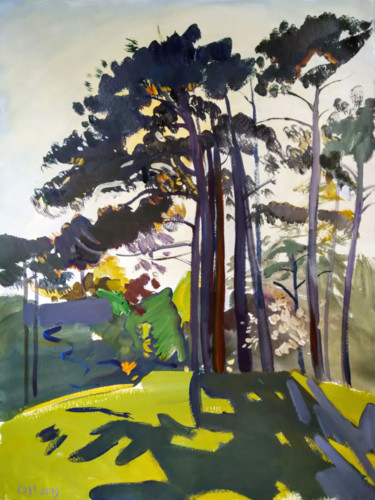 Peinture intitulée "Bois de Boulogne 2" par Orest Hrytsak, Œuvre d'art originale, Acrylique Monté sur Autre panneau rigide