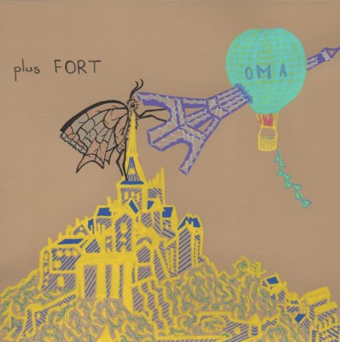 图画 标题为“Plus fort” 由O.M.A., 原创艺术品, 标记