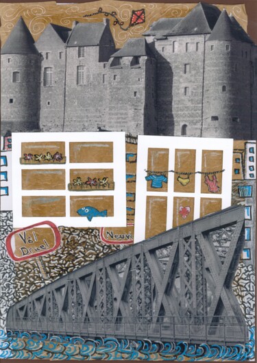 Collages titled "Dieppe" by O.M.A., Original Artwork, Collages