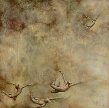 Pittura intitolato "Migracion" da Orlando Basulto, Opera d'arte originale, Acrilico