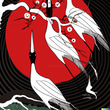 Arte digitale intitolato "Ukiyo-e #2" da Melih Ortatepe, Opera d'arte originale, Immagine generata dall'IA