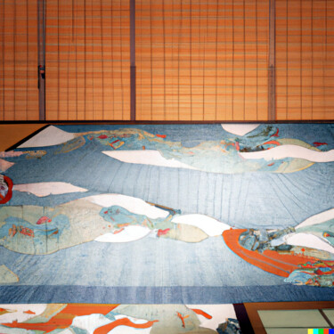 Artes digitais intitulada "Ukiyo-e #23" por Melih Ortatepe, Obras de arte originais, Imagem gerada por IA