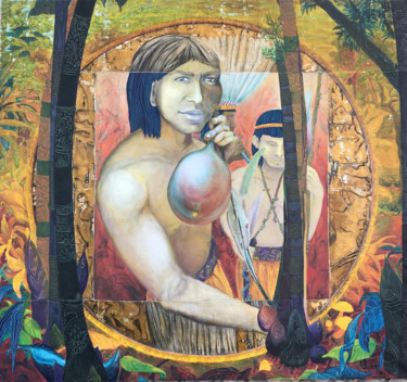 Pintura titulada "Santeiro da Música" por Oru Am Sudá, Obra de arte original, Acrílico