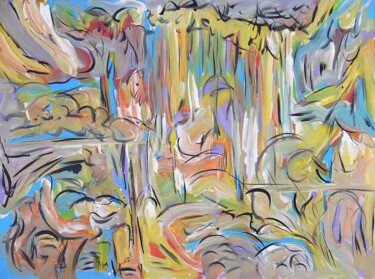 Картина под названием "2023.7.1" - Oscar Boffy, Подлинное произведение искусства, Акрил Установлен на Деревянная рама для но…