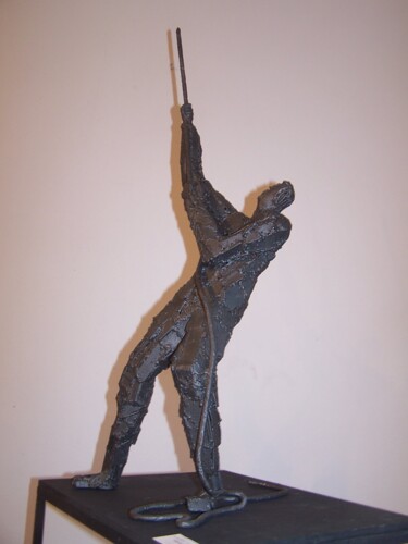 Скульптура под названием "Abajooo.....!!" - Oscar Brocos, Подлинное произведение искусства, Металлы