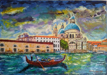 Painting titled "Veneza" by Osmar Ropelatto, Original Artwork, Acrylic