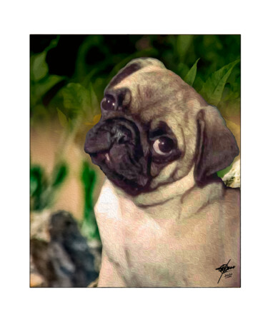 Digital Arts titled "Perro I" by Osvaldo Russo, Original Artwork, Digital Painting