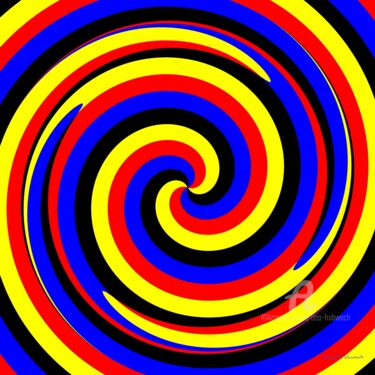数字艺术 标题为“Hypnotized 2” 由Otto Frühwach, 原创艺术品, 数字油画