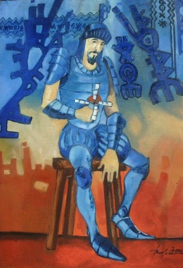 Painting titled "DON KICHOTTE" by Ousama Bounouara, Original Artwork