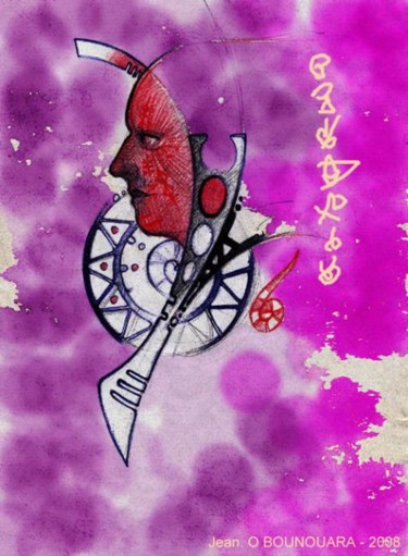 Painting titled "L’inconscience" by Ousama Bounouara, Original Artwork