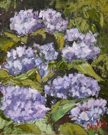 Pittura intitolato "Lilac Oil Painting" da Olivkan Art, Opera d'arte originale, Olio
