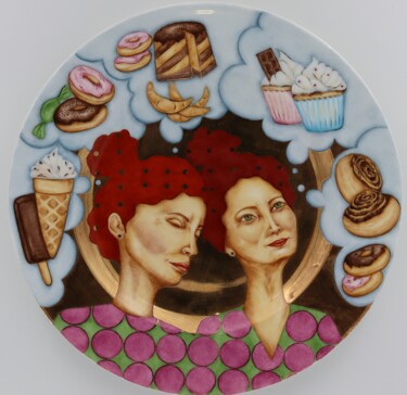 Rzeźba zatytułowany „Diet Girlfriends” autorstwa Oxana Kondratenko, Oryginalna praca, Glina