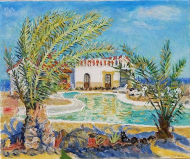 Peinture intitulée "My Paradise" par Oxana Sakharzeva, Œuvre d'art originale, Huile