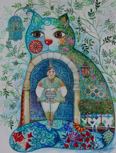 Картина под названием "la Tunisie" - Oxana Zaika, Подлинное произведение искусства, Акварель