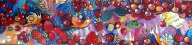 Peinture intitulée "*Pluie fruitée***" par Oxana Zaika, Œuvre d'art originale, Huile