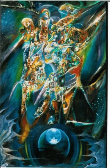 Pittura intitolato "Cosmos" da Oybur, Opera d'arte originale