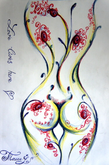 Painting titled "EcstaSy #3" by Iryna Tatur, Original Artwork, Watercolor