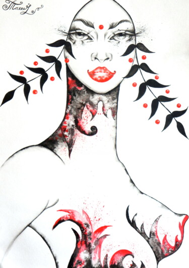제목이 "Shinella"인 미술작품 Iryna Tatur로, 원작, 잉크