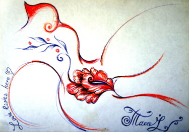 Ζωγραφική με τίτλο "OrgaSm #29" από Iryna Tatur, Αυθεντικά έργα τέχνης, Ακουαρέλα