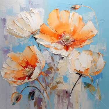 Arts numériques intitulée "Flowers19" par P. Lee, Œuvre d'art originale, Peinture numérique