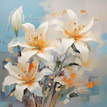 数字艺术 标题为“Flowers21” 由P. Lee, 原创艺术品, 数字油画
