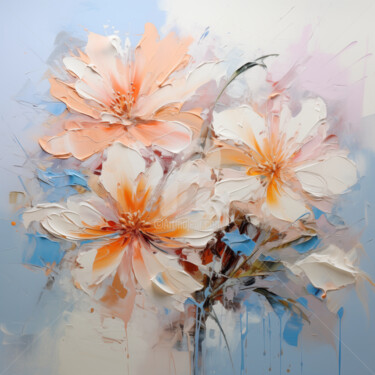 Arts numériques intitulée "Flowers27" par P. Lee, Œuvre d'art originale, Peinture numérique