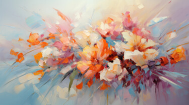 Digitale Kunst getiteld "Flowers41" door P. Lee, Origineel Kunstwerk, Digitaal Schilderwerk