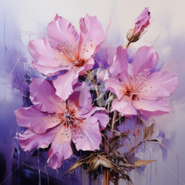 Arts numériques intitulée "Flowers65" par P. Lee, Œuvre d'art originale, Peinture numérique
