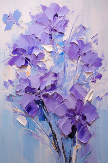 Digital Arts titled "Flowers68" by P. Lee, Original Artwork, Digital Painting