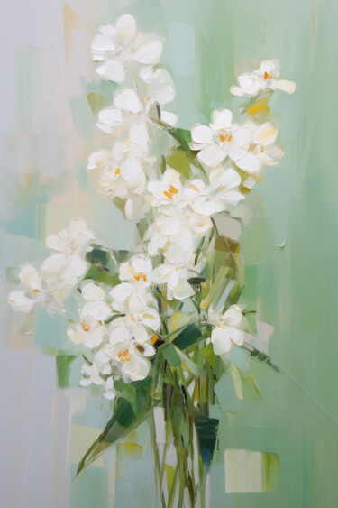 Digitale Kunst getiteld "Flowers82" door P. Lee, Origineel Kunstwerk, Digitaal Schilderwerk